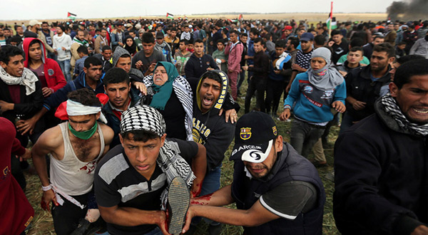 Palestinan protesters